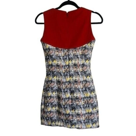 Carolina Herrera Sleeveless Tweed Sheath Dress Black/White/Grey Size 2 Elegant - Picture 5 of 16